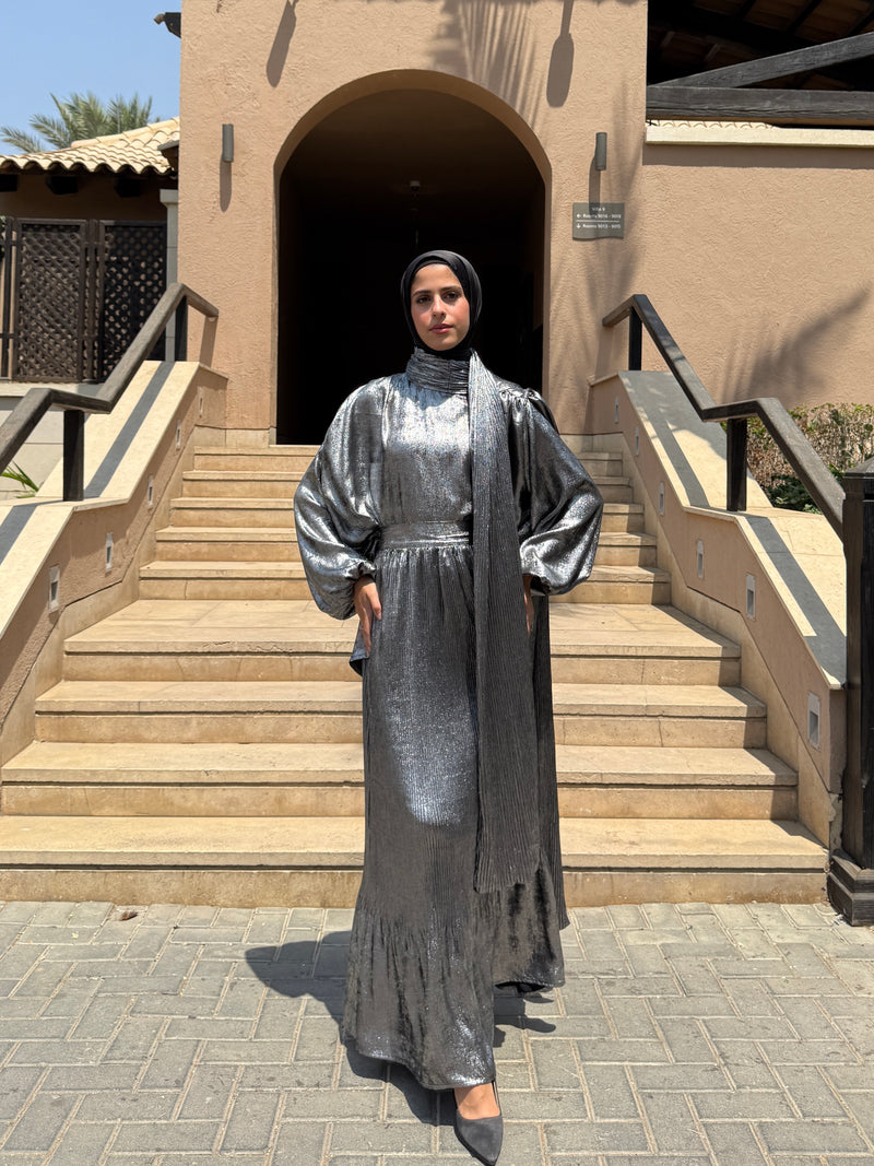 Accordion Set With Scarf - Silver (Available at stores only)