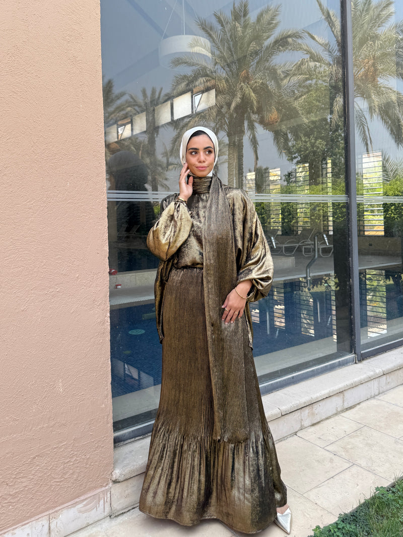 Accordion Set With Scarf - Gold (Available at stores only)