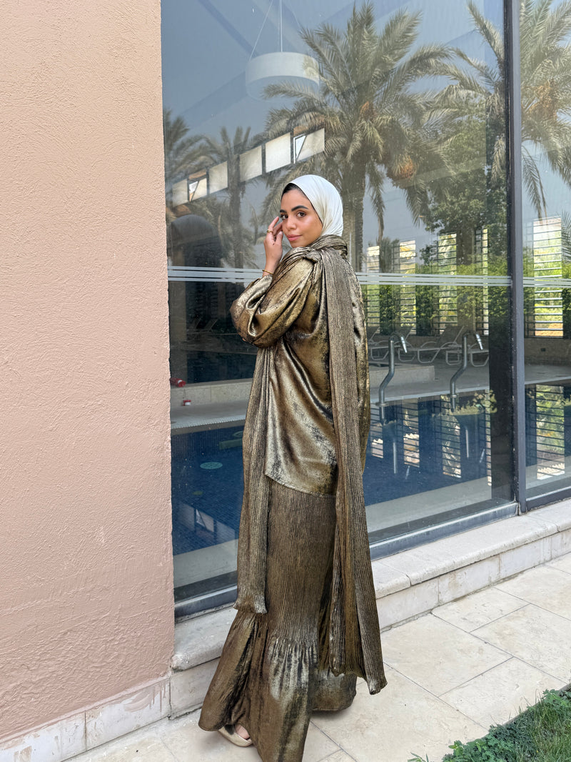 Accordion Set With Scarf - Gold (Available at stores only)