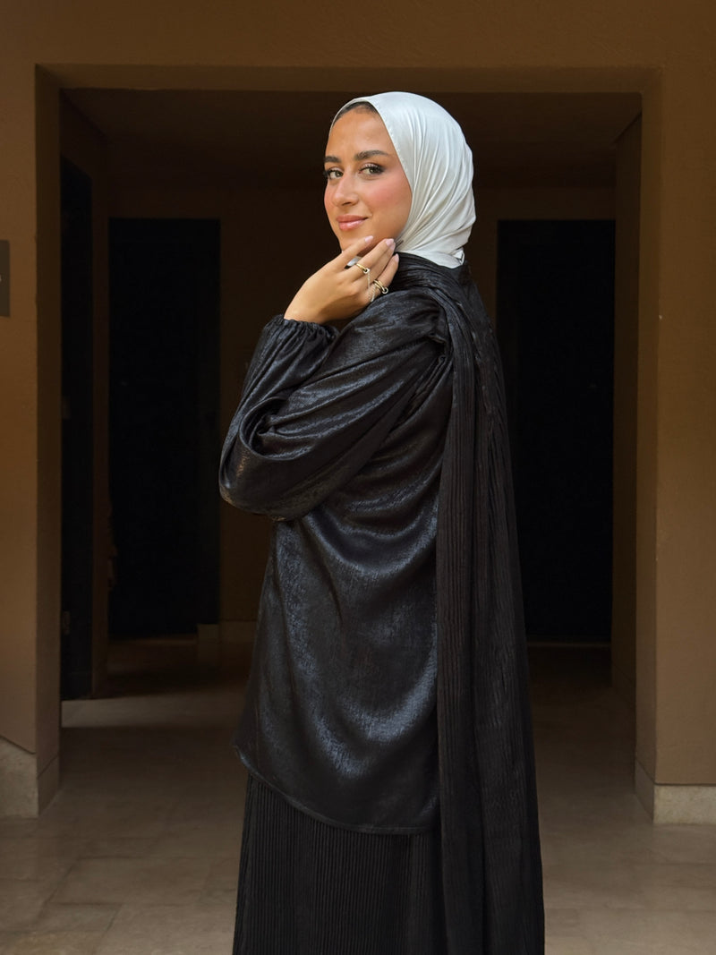 Accordion Set With Scarf - Black (Available at stores only)