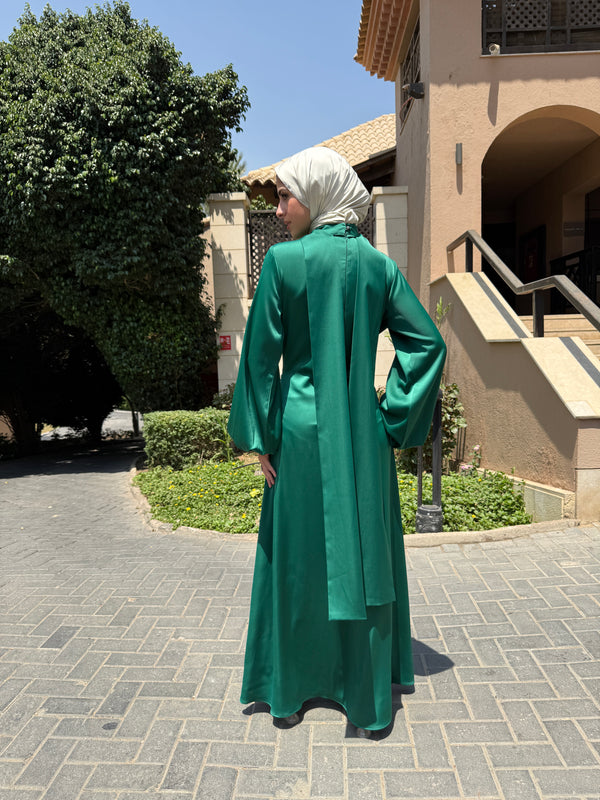 Draped Knot Dress - Green (Available at stores only)