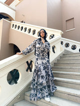 Layers Chiffon Dress - Navy
