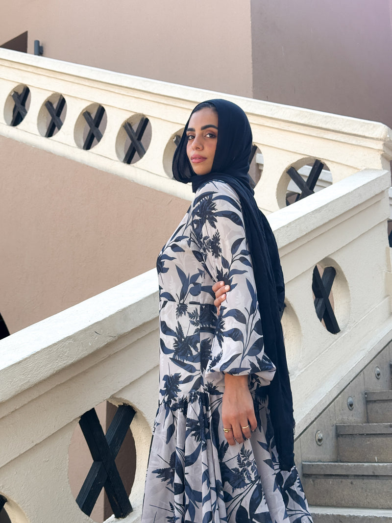 Layers Chiffon Dress - Navy