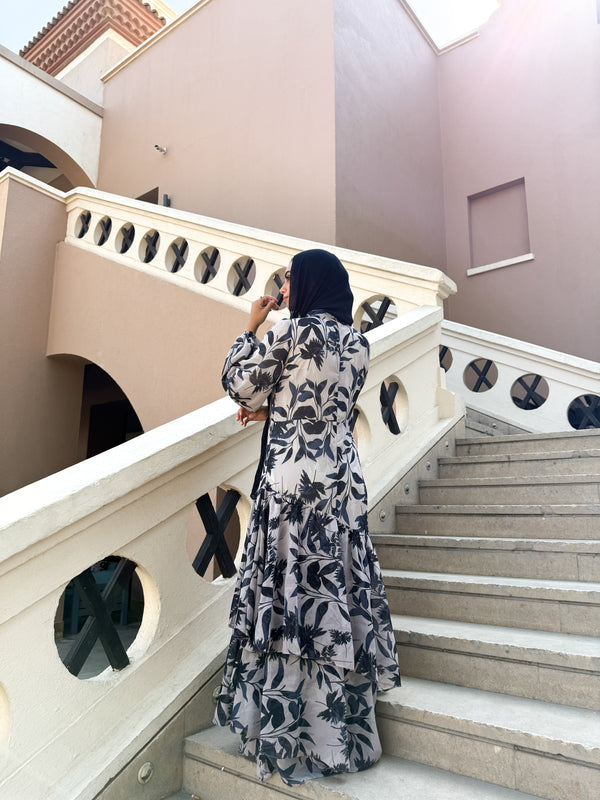 Layers Chiffon Dress - Navy