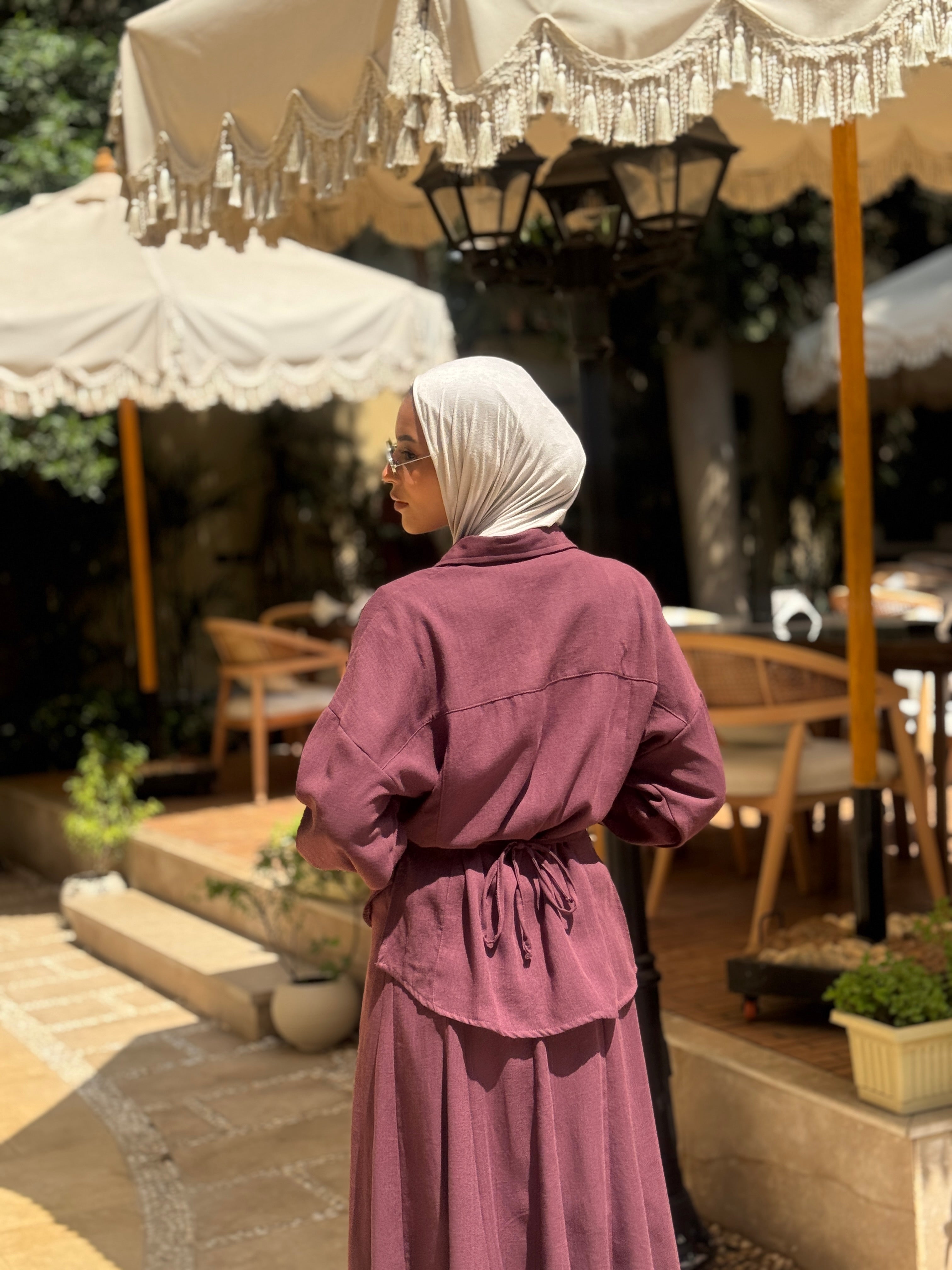 Seamed Blouse - burgundy