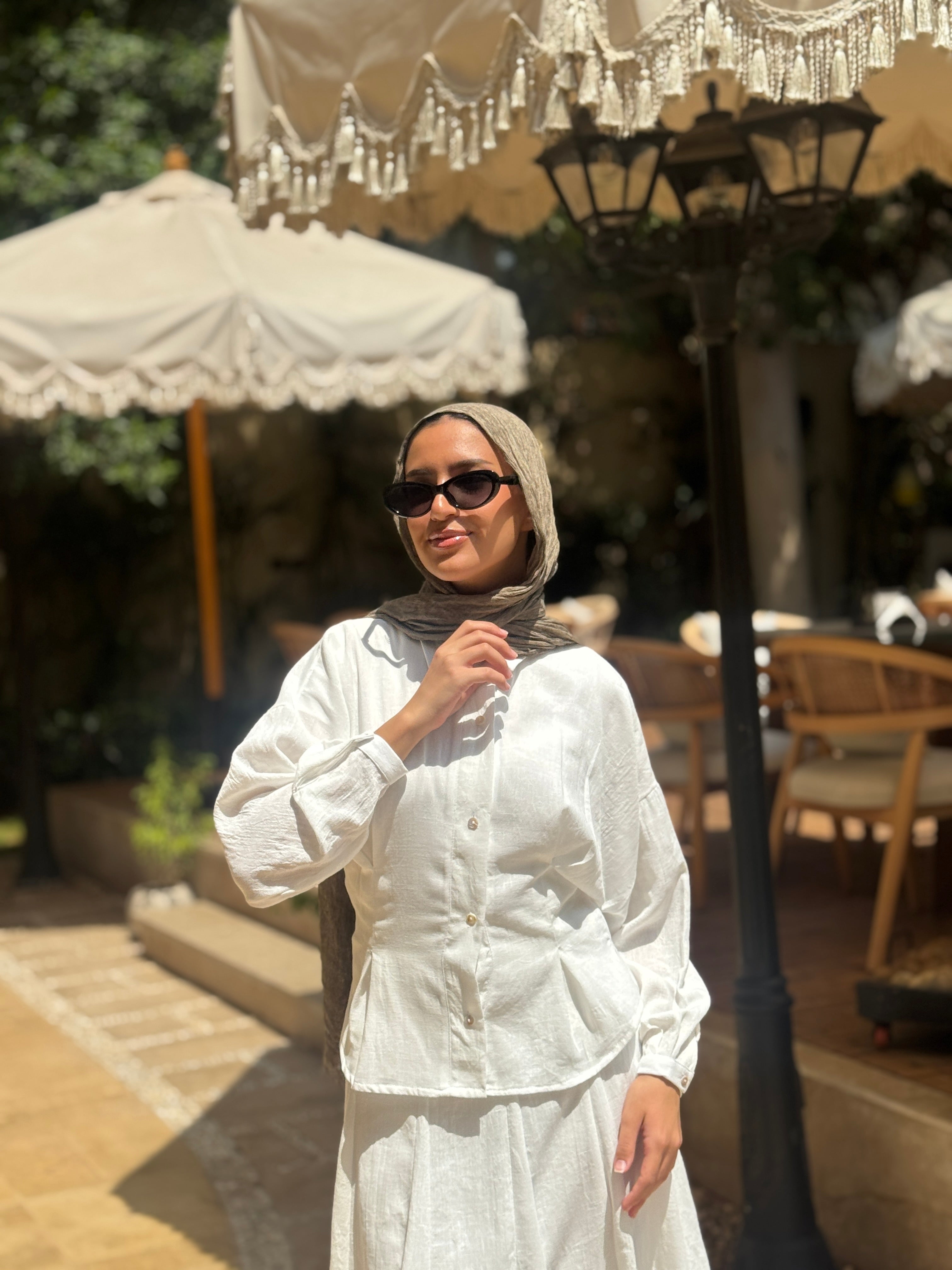 Seamed Blouse - white