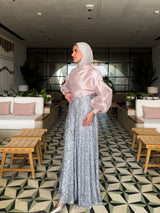 Sequins Skirt-Grey(Available At Stores Only)