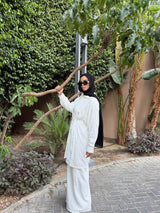 Drawstring Pants - Striped White