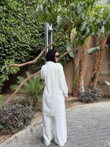 Drawstring Pants - Striped White