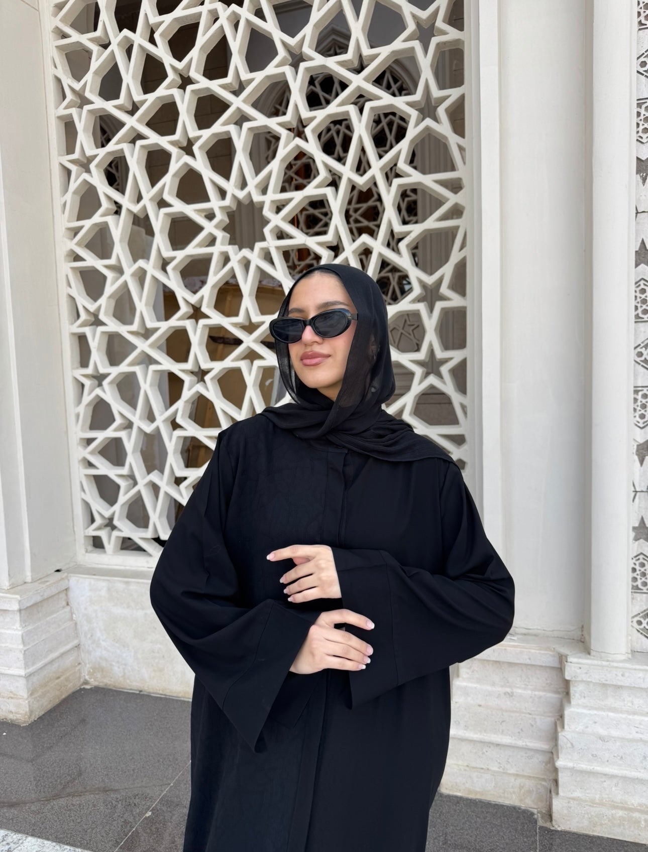 Jacquard Abaya -Black