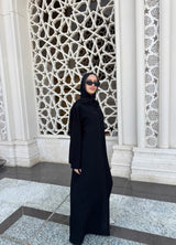 Jacquard Abaya -Black