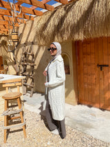 Cable-Knit Cardigan - Offwhite