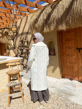 Cable-Knit Cardigan - Offwhite