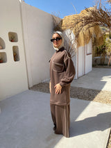 Piped Sweatshirt - Brown