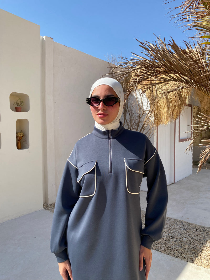 Piped Sweatshirt - Grey