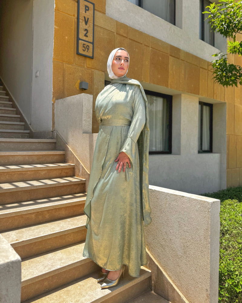 Shimmer Wrap Dress - Mint Hijab Boutique Shimmer Wrap Dress - Mint Hijab Boutique