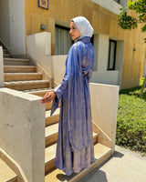 Shimmer Wrap Dress - Blue