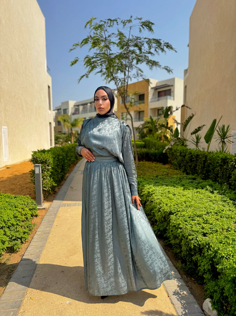 Textured Printed Set - Teal