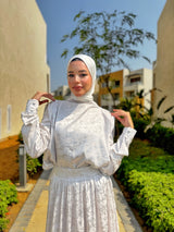 Textured Printed Set - Grey