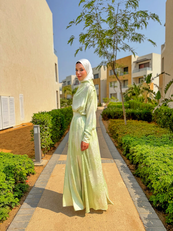 Textured Printed Set - Lime