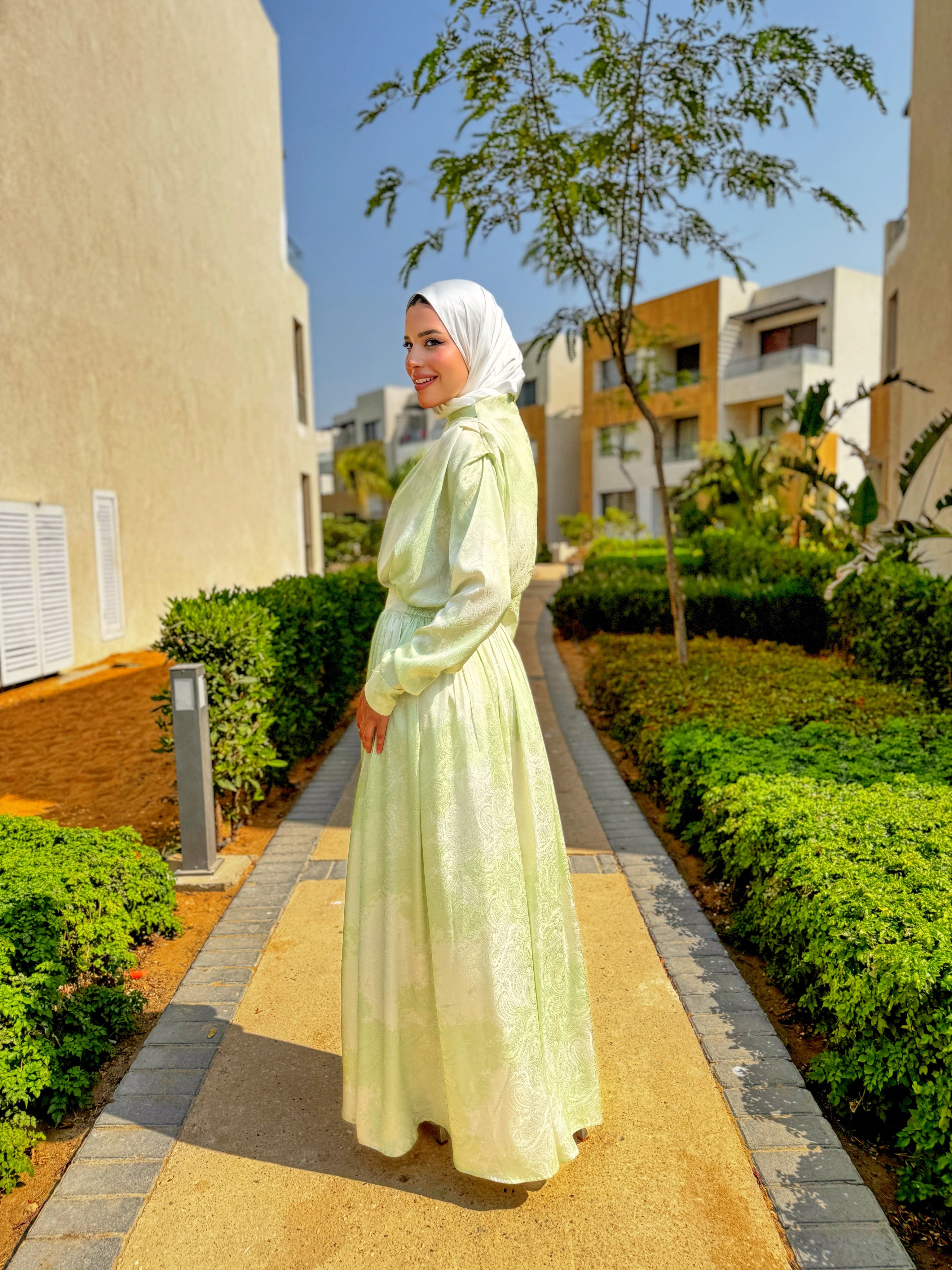 Textured Printed Set - Lime
