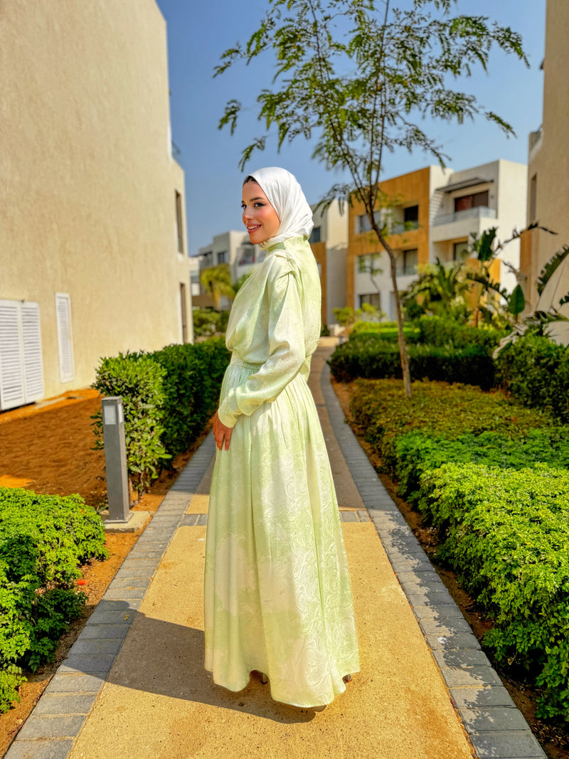 Textured Printed Set - Lime