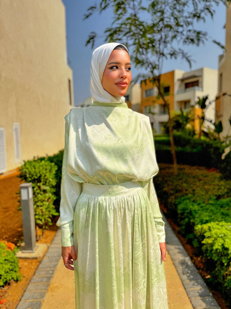 Textured Printed Set - Lime