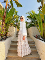 Layered Chiffon Skirt - Rose