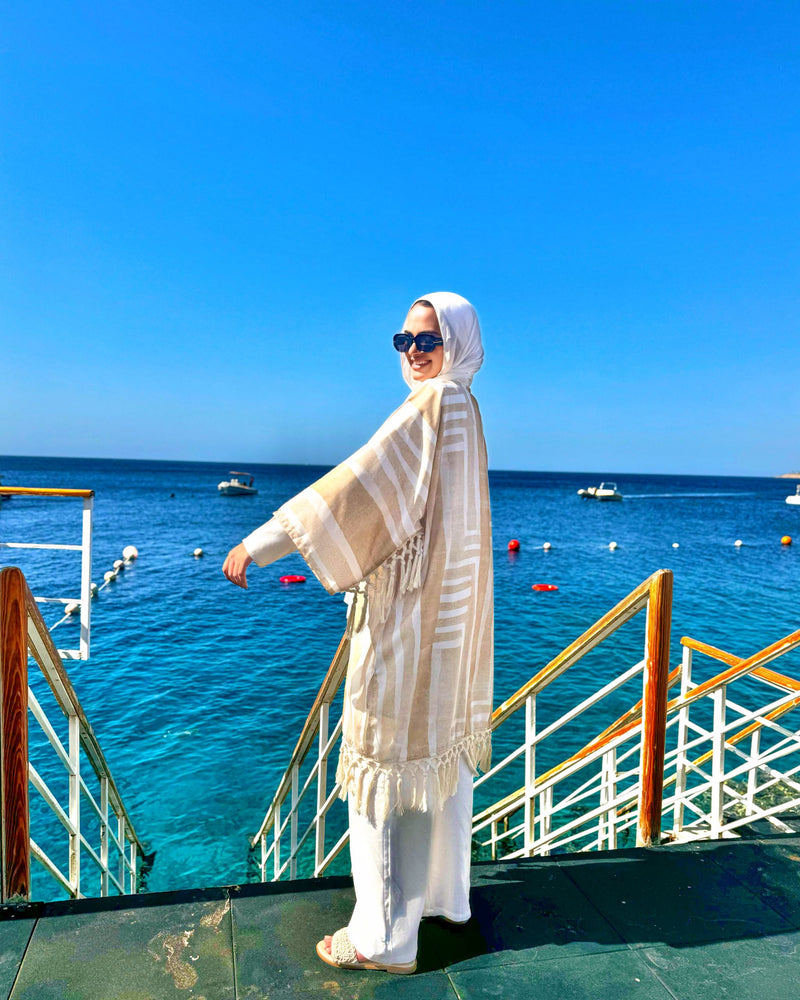 Macrame Kimono-Beige