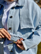 Metallic Denim Shirt-Blue