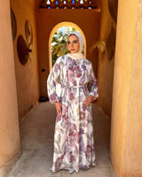 Chiffon Accordion Dress - Purple
