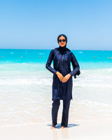 Piped Burkini-Blue