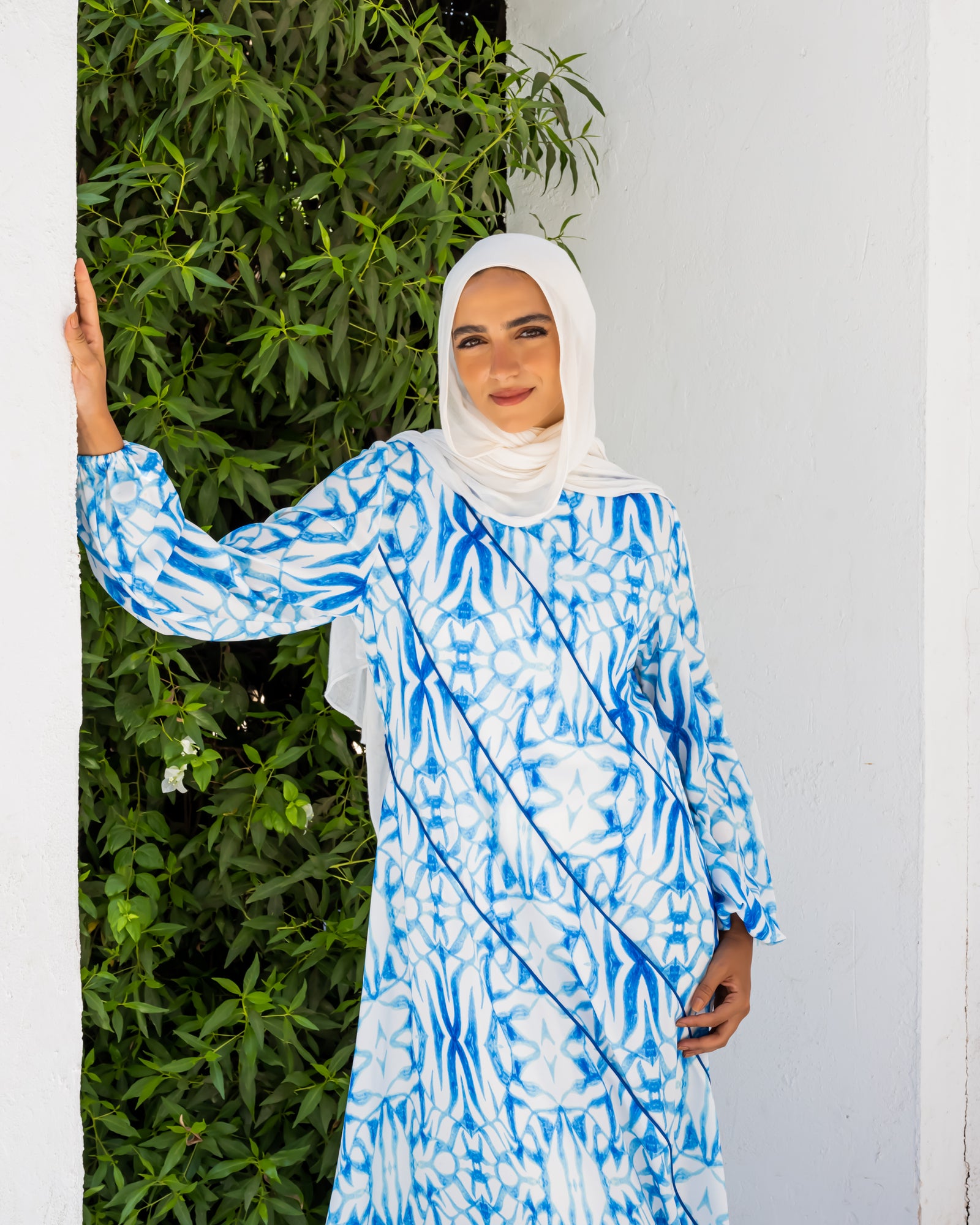 Piped Crepe Dress