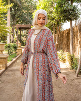 Puffy Sleeves Sheer Cardigan-Multicolor