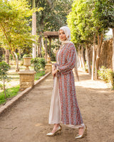 Puffy Sleeves Sheer Cardigan-Multicolor