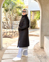 Removable Sleeves Coat-Black