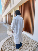 Ruched Sleeves Shirt - Offwhite