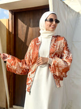 Satin Bomber Jacket-Havan