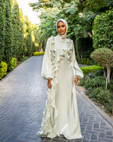 Shimmer Ruffled Dress - Mint ( Available at stores only )