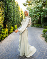 Shimmer Ruffled Dress - Mint ( Available at stores only )