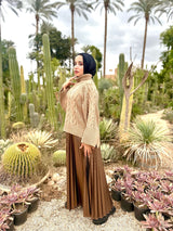 Short Braids Pullover-Beige