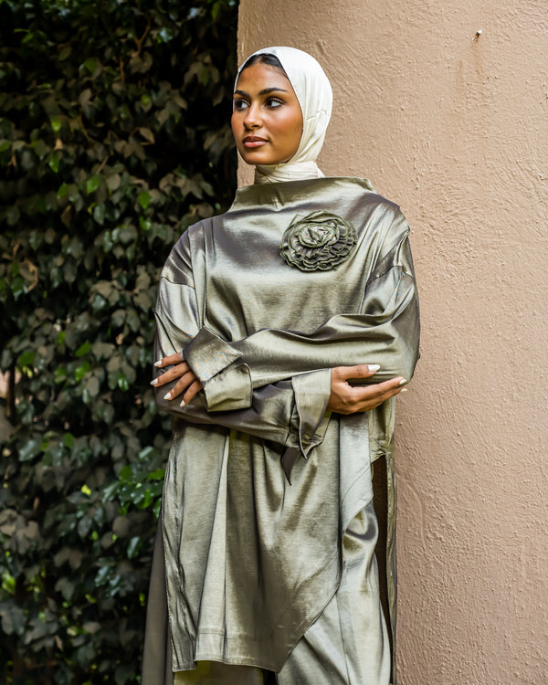 Taffeta Blouse - Olive