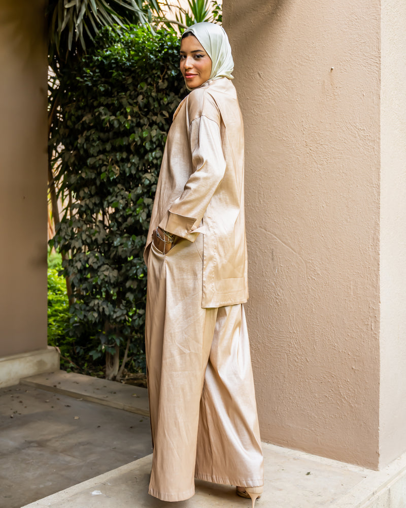 Taffeta Pants - Beige