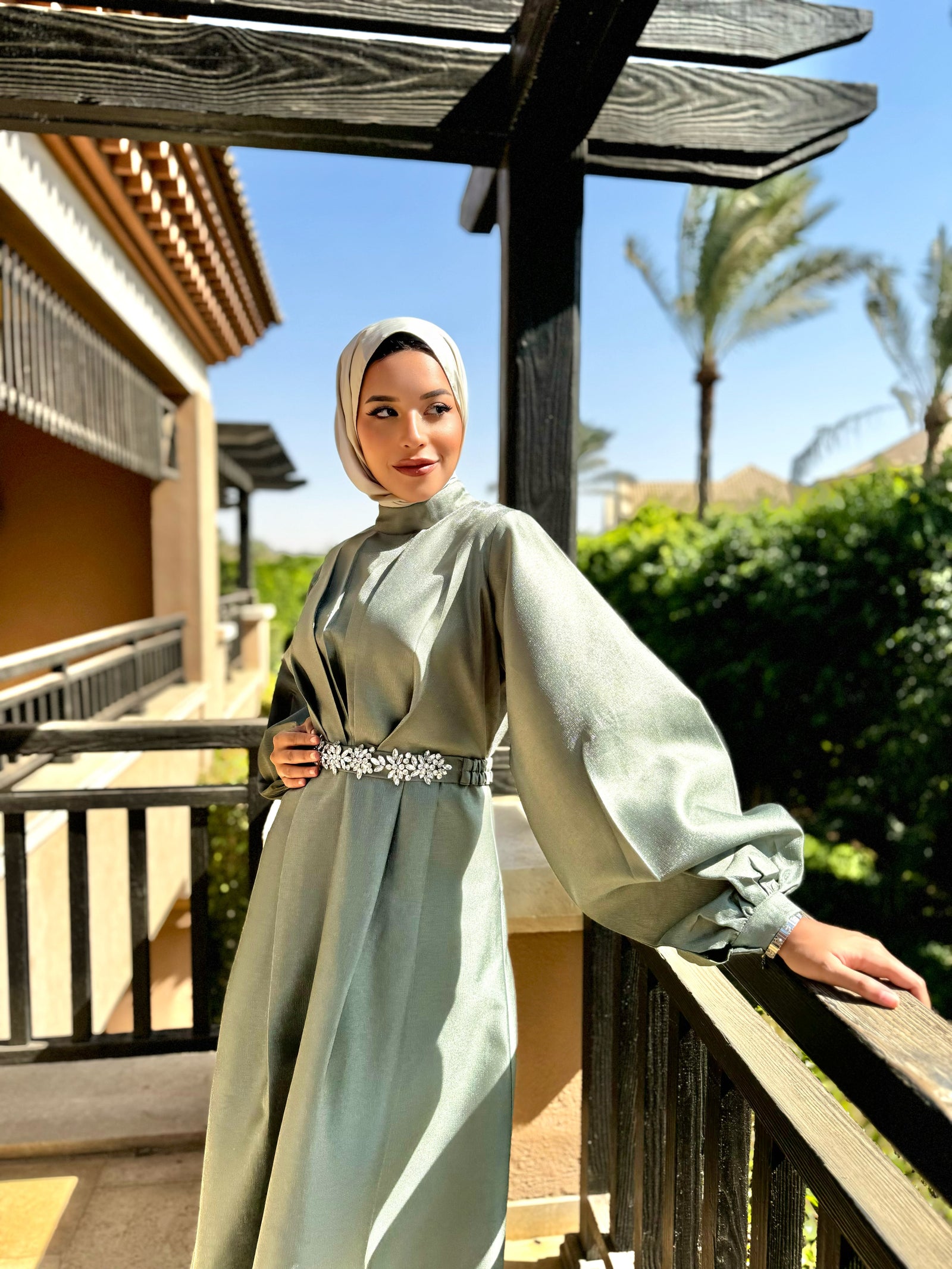 Taffeta Shiny Dress