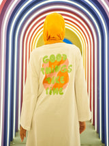 Teens Printed Oversized Shirt- Good Things