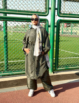 Waterproof Oversized Jacket-Olive
