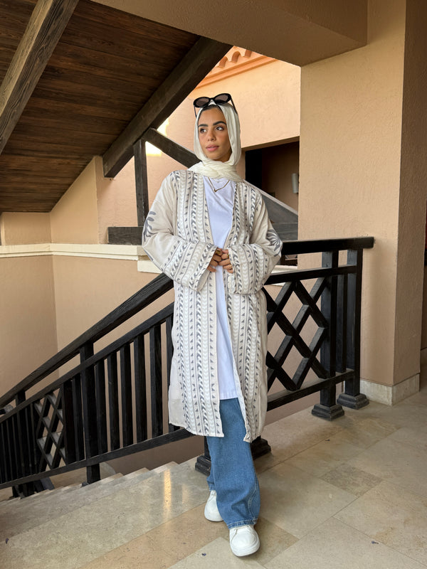 Palms Linen Cardigan - Beige