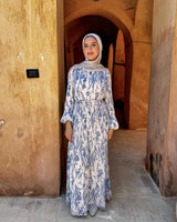 Chiffon Accordion Dress - Blue