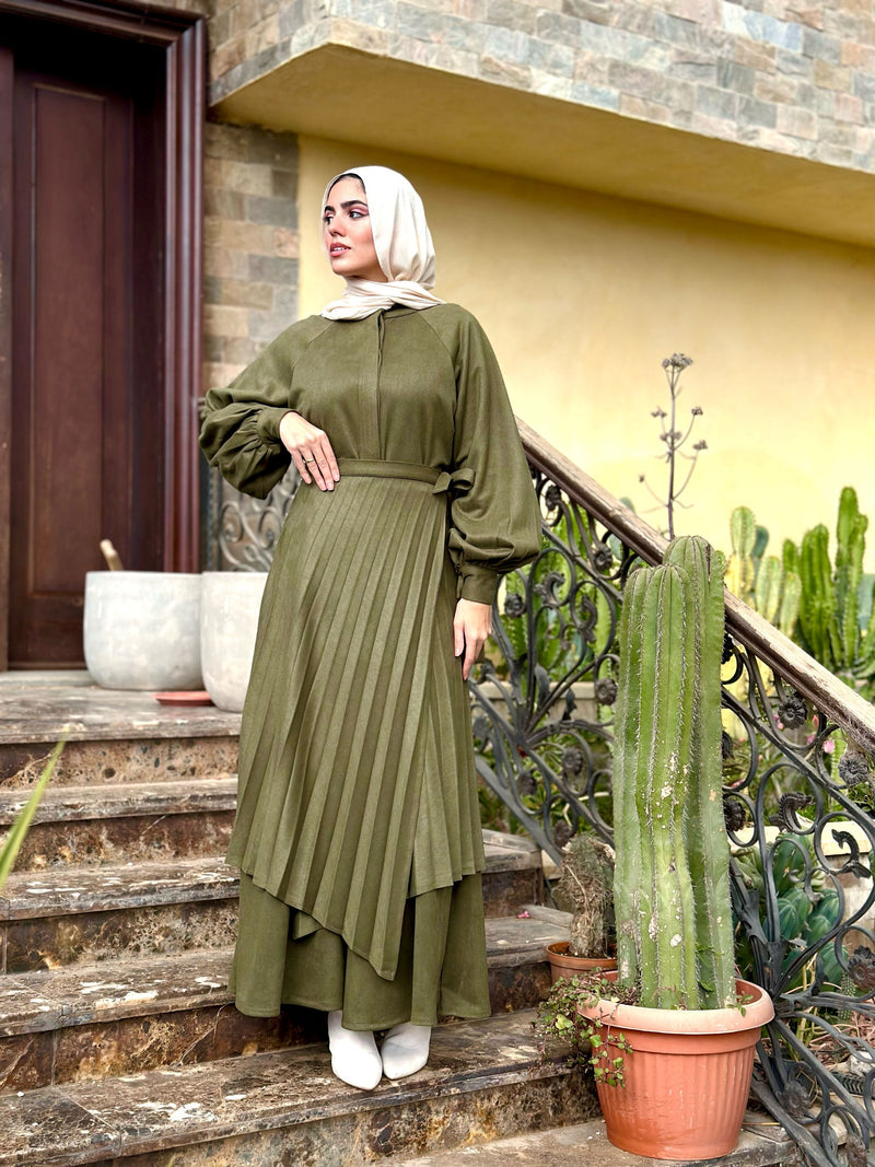 Jumpsuit Set-Olive