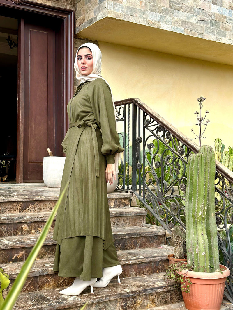 Jumpsuit Set-Olive